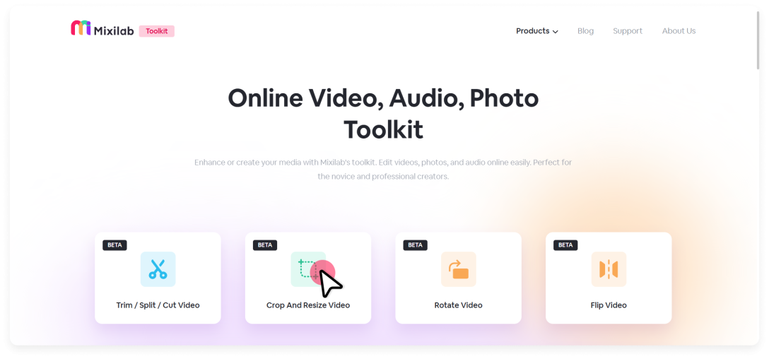 Visit Mixilab Toolkit and Choose the Crop Tool 