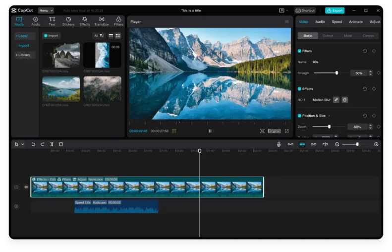 CapCut is one of the best is one of the best replacements for Windows Movie Maker