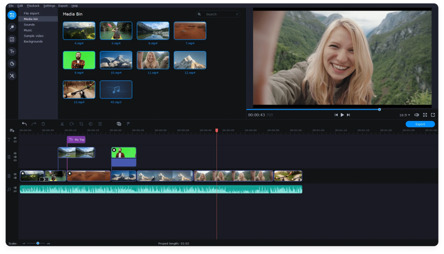 Movavi Video Editor is one of the best is one of the best replacements for Windows Movie Maker